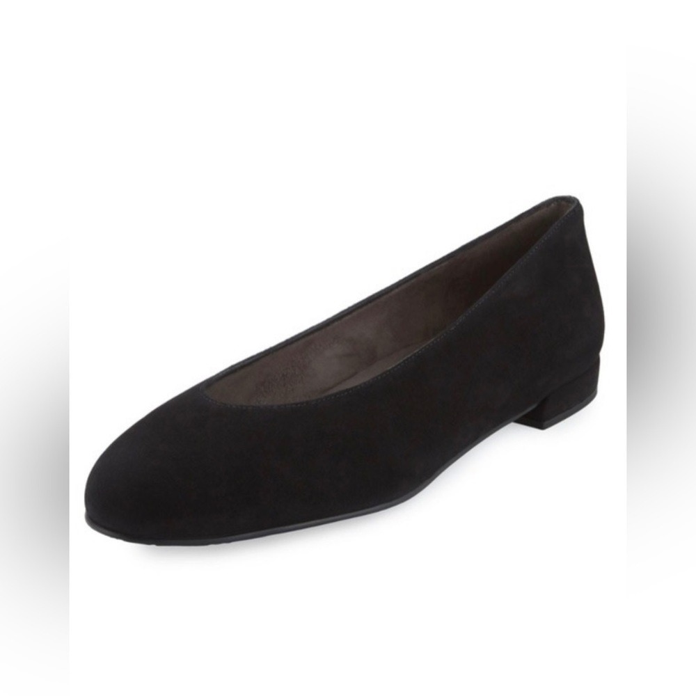 Stuart Weitzman Suede Chicflat Ballet Flats Black 7 Trendy Spring Quiet‎ Luxury